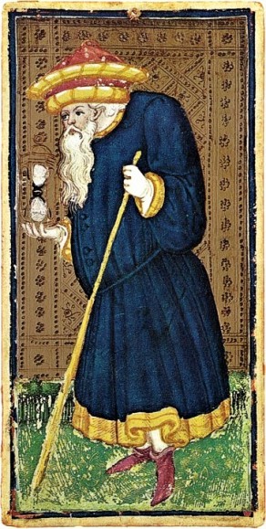 The Hermit Visconti-Sforza Tarot