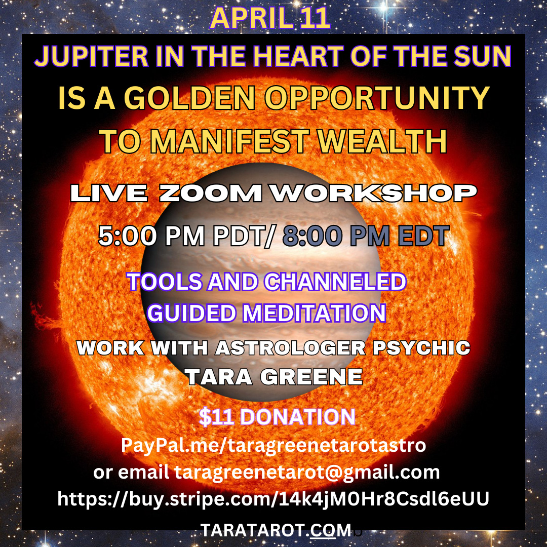 The stars are aligned as Jupiter is conjunct the heart of the Sun. A rare golden opportunity.